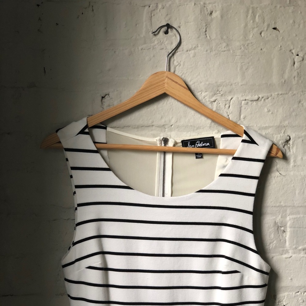 Striped Sam Edelman Dress with Exposed Zipper